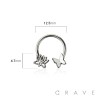 316L SURGICAL STEEL SEPTUM BUTTERFLY LOTUS